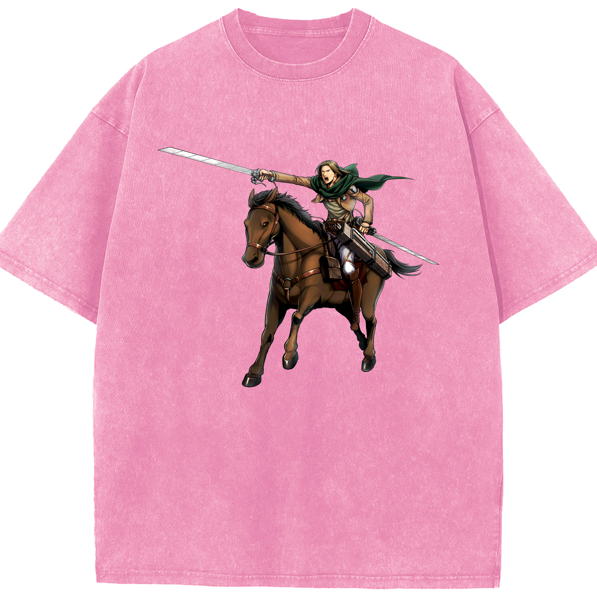 （画像用） 進撃の巨人 Attack on Titan 綿100% ヴィンテージ風 半袖Tシャツ（フロントプリント）